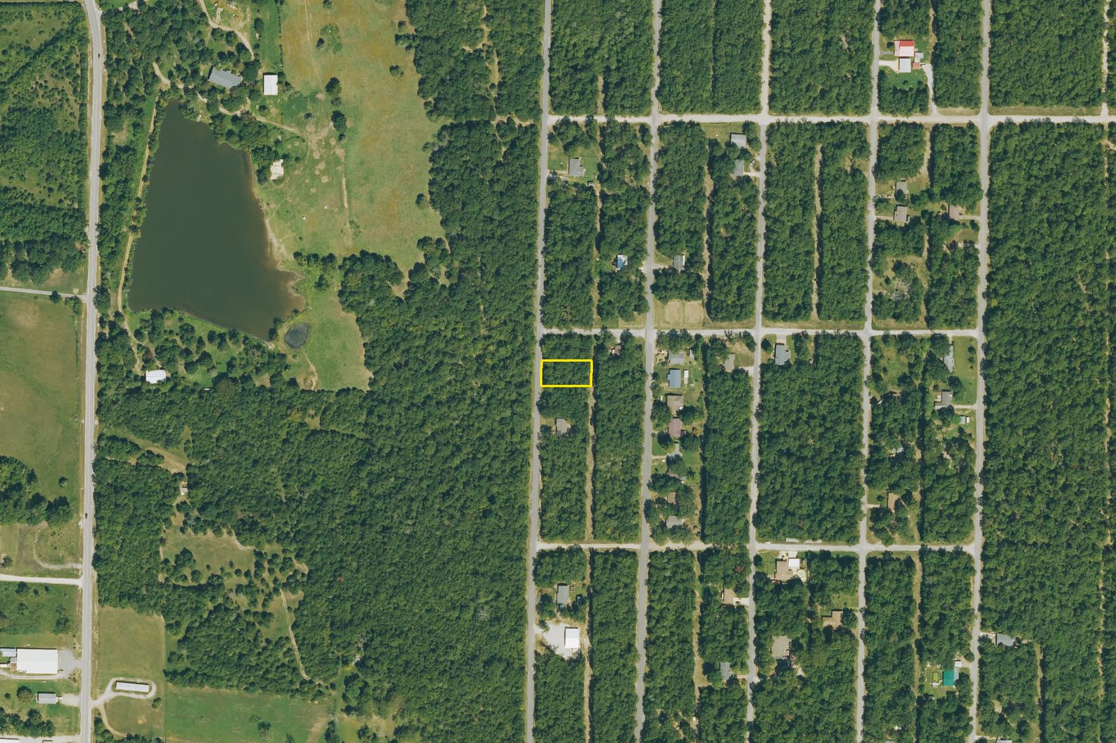 Aerial view of the Ranchview Rd lot showing surrounding streets