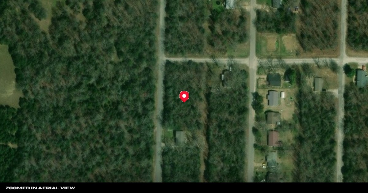 Zoomed-in aerial view with a pin on the Ranchview Rd lot and its immediate streets