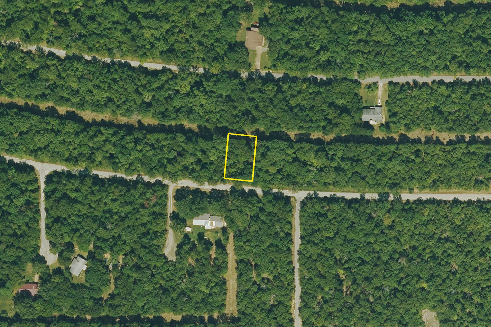 Aerial close-up of Lot 29 with boundary outline