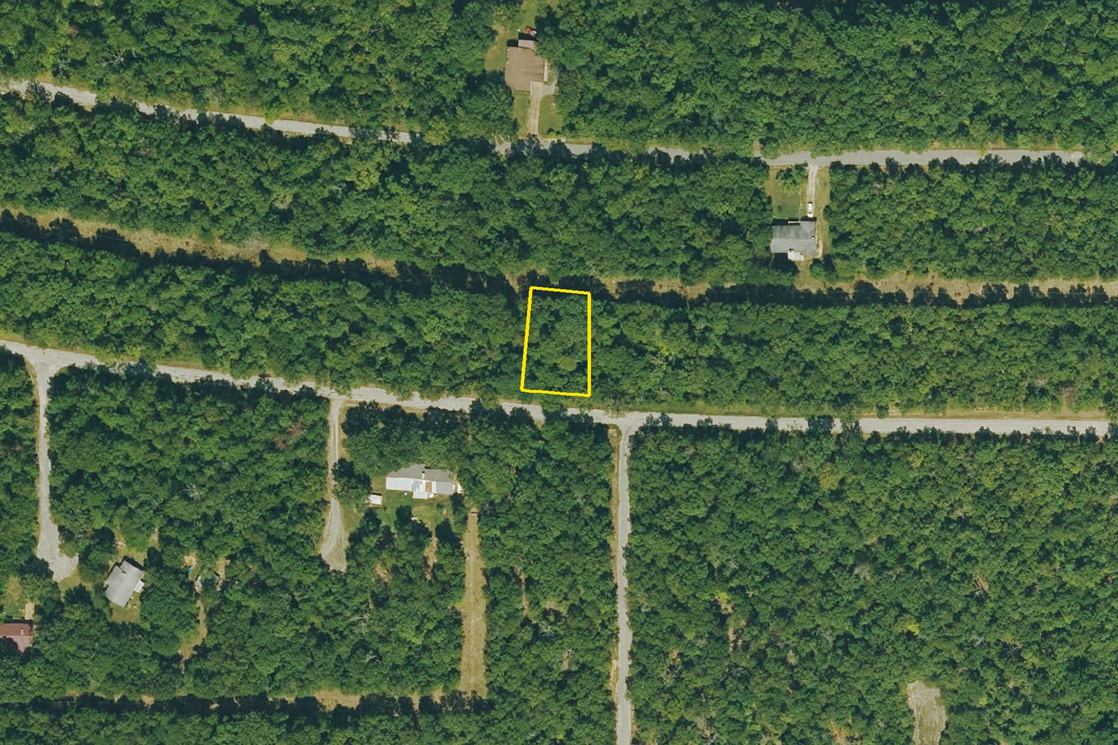 Aerial close-up of Lot 30 with boundary outline