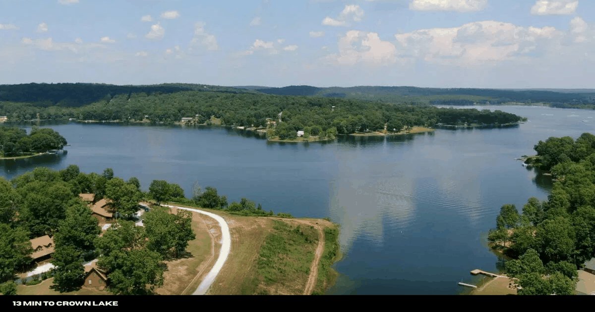 Ground-level photo of the Crown Lake shoreline, about a 13-minute drive from Lot 30