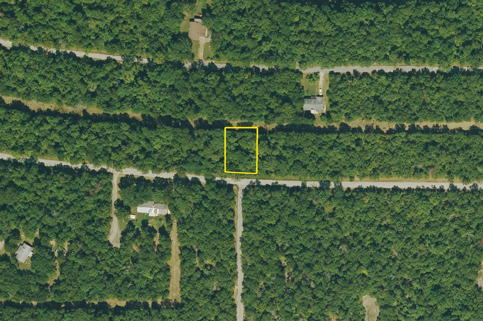 Aerial close-up of Lot 31 with boundary outline