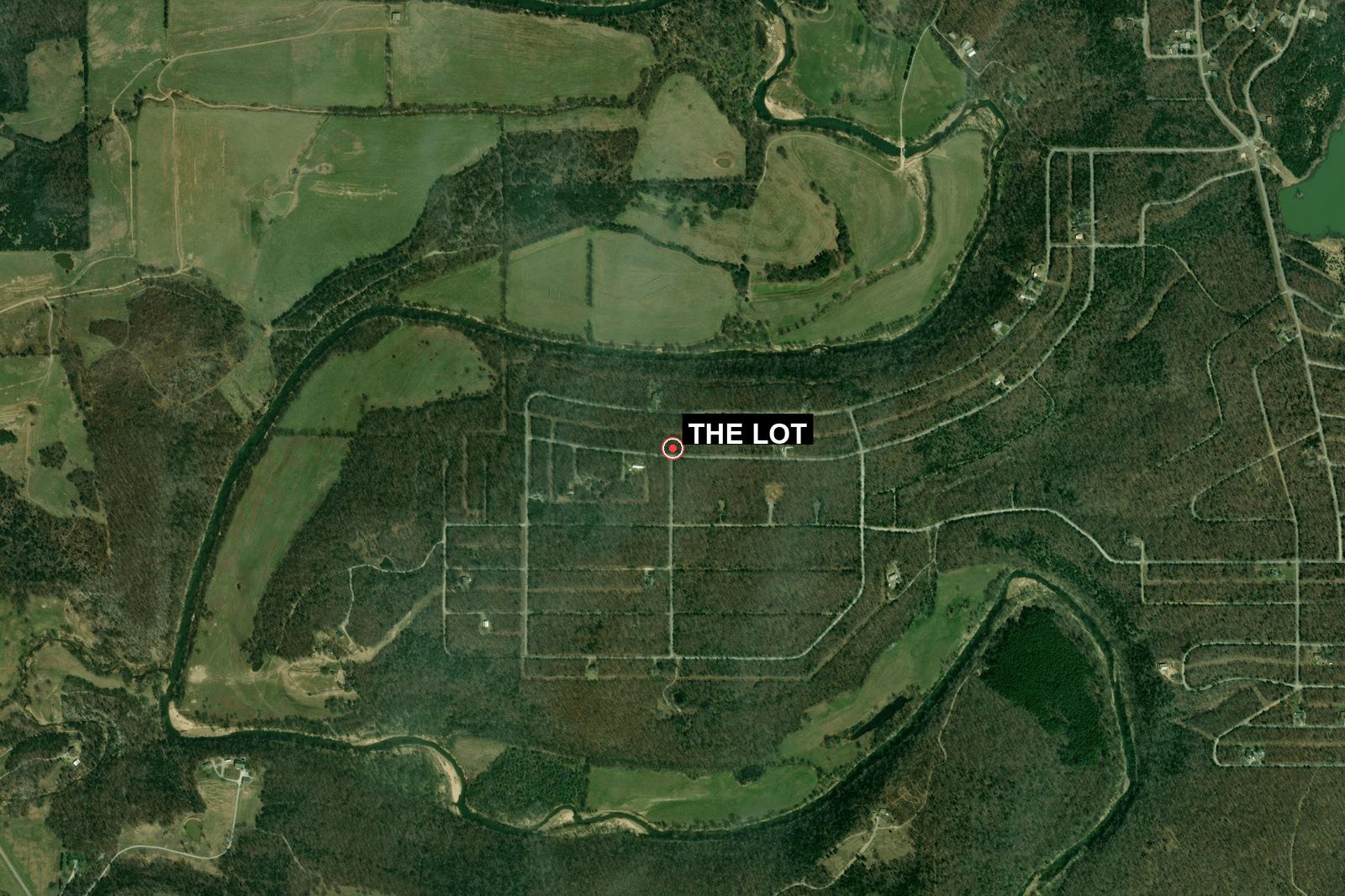 Labeled location map of Lot 31 in Horseshoe Bend