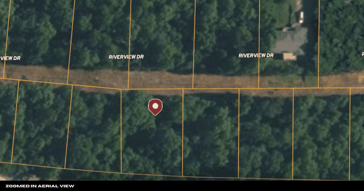 Aerial view with a pin marking Lot 31 within the Spring Addition block