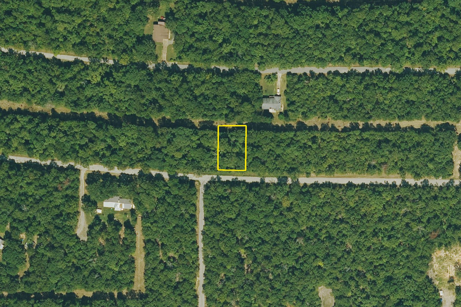 Aerial close-up of Lot 32 with boundary outline